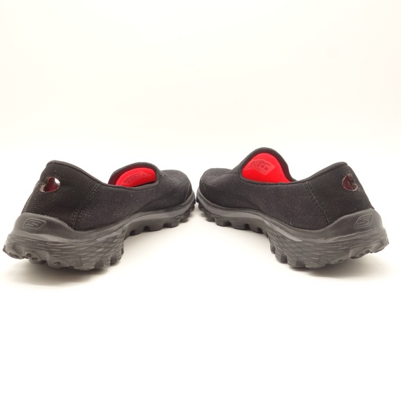 Skechers Go Walk Casual Sneakers Black Fabric Shoe - Picture 6 of 8